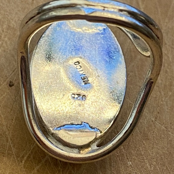 Vintage black 925 sterling silver ring from Mexico - Picture 5 of 8